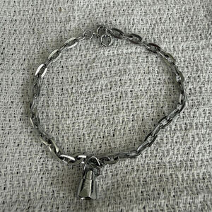 Women's Unbranded Silver Bracelet with Bell Charm, One Size